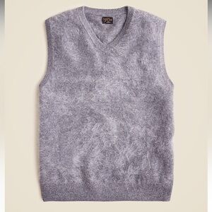J. Crew 100% Cashmere Brushed Gray V-Neck Sweater Vest Men’s Medium M